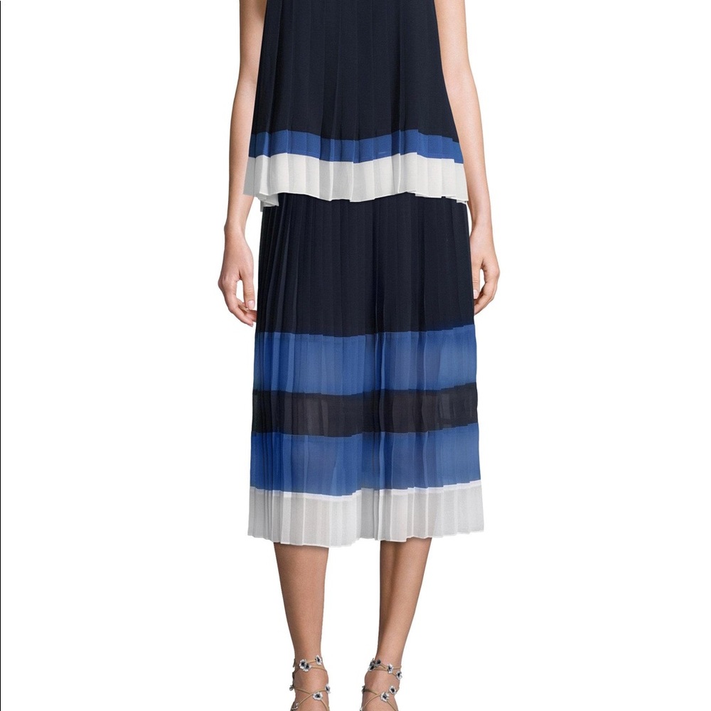 NWT Joie Pleated Colorblock Midi Skirt - Picture 3 of 6